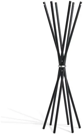 Møbel Copenhagen Coat Vaateripuu Musta Lakattu Saarni / Kiillotettu Alumiini